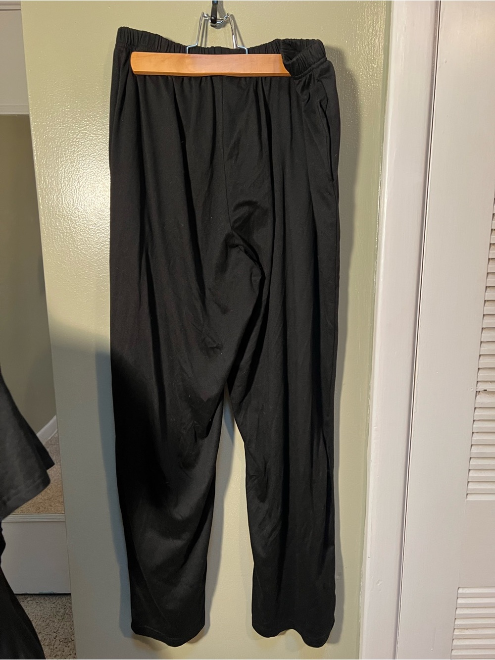 Ekouaer Women’s Sz Large Pajama Set Black Short Sleeve Crewneck Top Pull On Pant - Picture 6 of 9